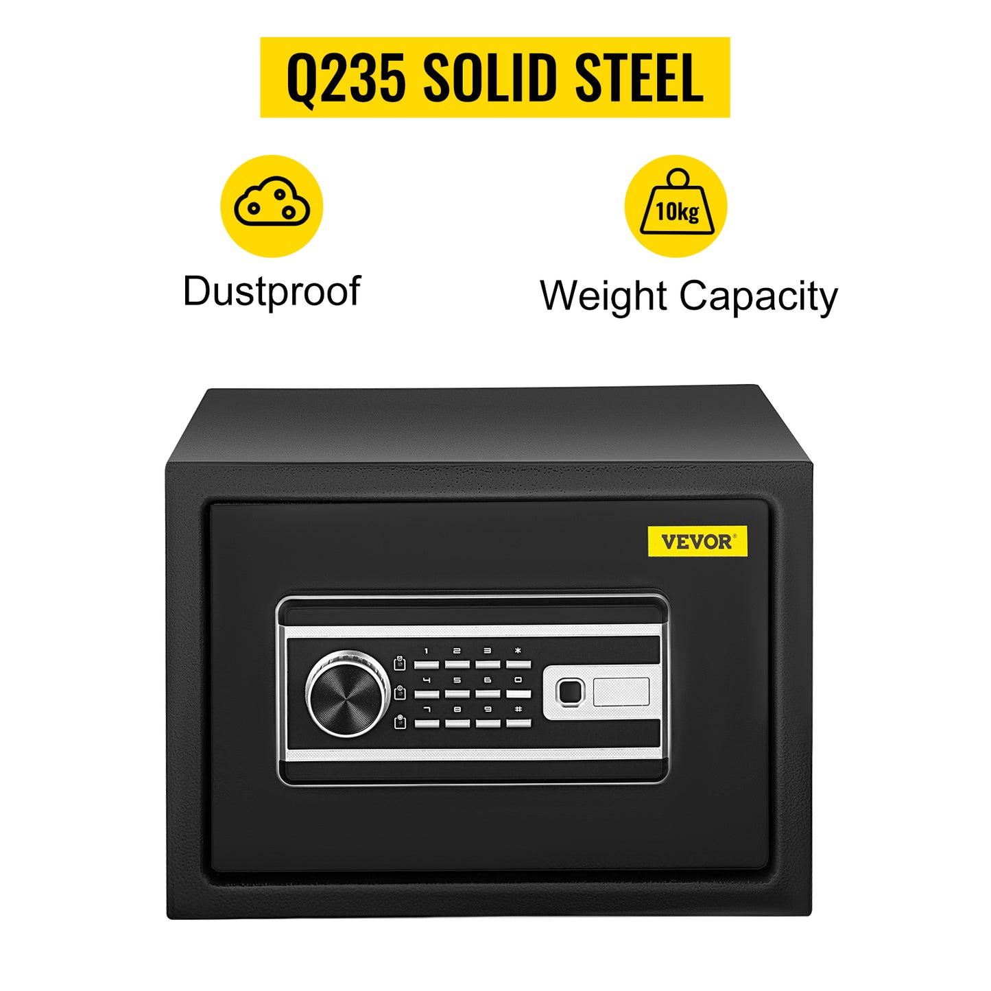 SucceBuy Fingerprint Locks Safe Deposit Box 0.8/1.7/2.1 Cubic Feet Digital Electronic Secret Hidden Piggy Bank for Money Guns